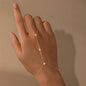 ROXI 925 Sterling Silver Heart/Star Zircon Bracelet With Finger Design For Women Hand Chain Accessories Party Jewelry Gift