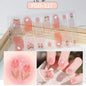 1PC Gel Nail Sticker Patch Slider Flower Gradient Color Back Glue Full Cover Waterproof Gel Nail Sticker UV Lamp Curing Manicur