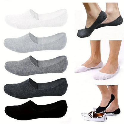 6 Pairs/Lot Men's Bamboo Breathable Invisible Socks Low Cut Casual Cotton Boat Non-Slip No Show High Quality Sock