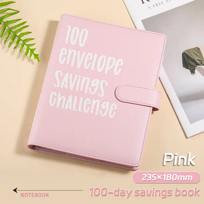 Save Savings Challenges Loose-Leaf Binder Budget Binder with Cash Envelopes Money Organizer System 100 Envelope Challenge Binder