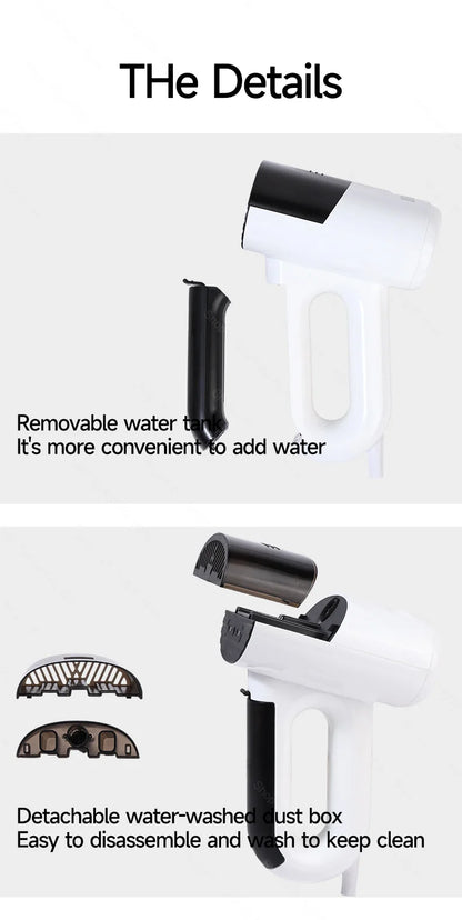 Handheld Powerful Adsorption Vacuum Steamer Iron 2 in 1 Steam Ironing Dry Ironing Garment Steamer Smooth Out Stubborn Wrinkles