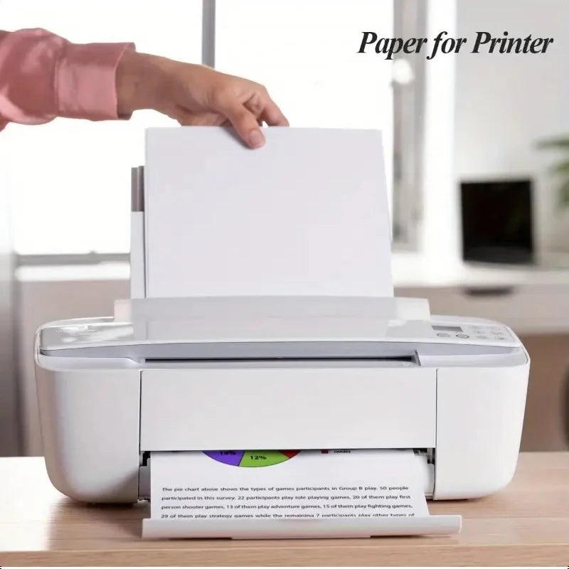 100 Sheets A4 Printable Single Side Photo Paper for Inkjet Printer, Bright Color, Suitable for Photography, Family, Festivals