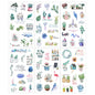 6pcs Leaf Flower Stickers Japanese Accessories for Kids Dessert Diary Decorating Pretty Stationery Feather Decoration Supplies