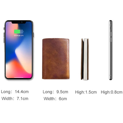 Carbon Fiber Credit Card Holder Wallets Men Brand Rfid Black Magic Trifold Leather Slim Mini Wallet Small Money Bag Male Purses