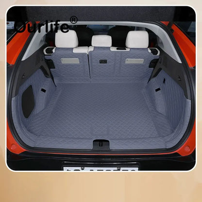 For Xpeng G6 2026 2025 2024 Car Boot Mat Rear Trunk Liner Cargo Protection Leather Trunk Mat Interior Modification Accessories