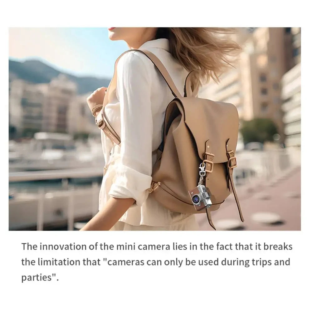 Ourlife Thumb Keychain Camera 1.47 Inch Flip Screen Retro CCD Mini Digital Camera HD Very Small Camcorder Video Recorder