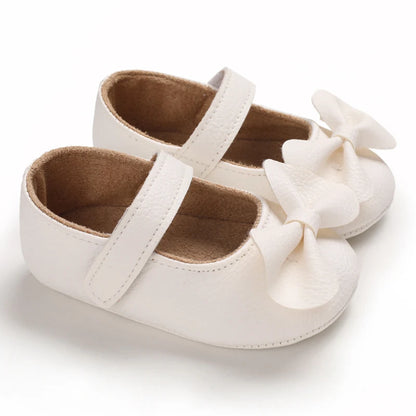 Cute Lace Baby Princess Shoes for Spring And Autumn 0-18M Infant Girls Anti-Slip Rubber Sole Bow Detail Anti-Slip Footwear