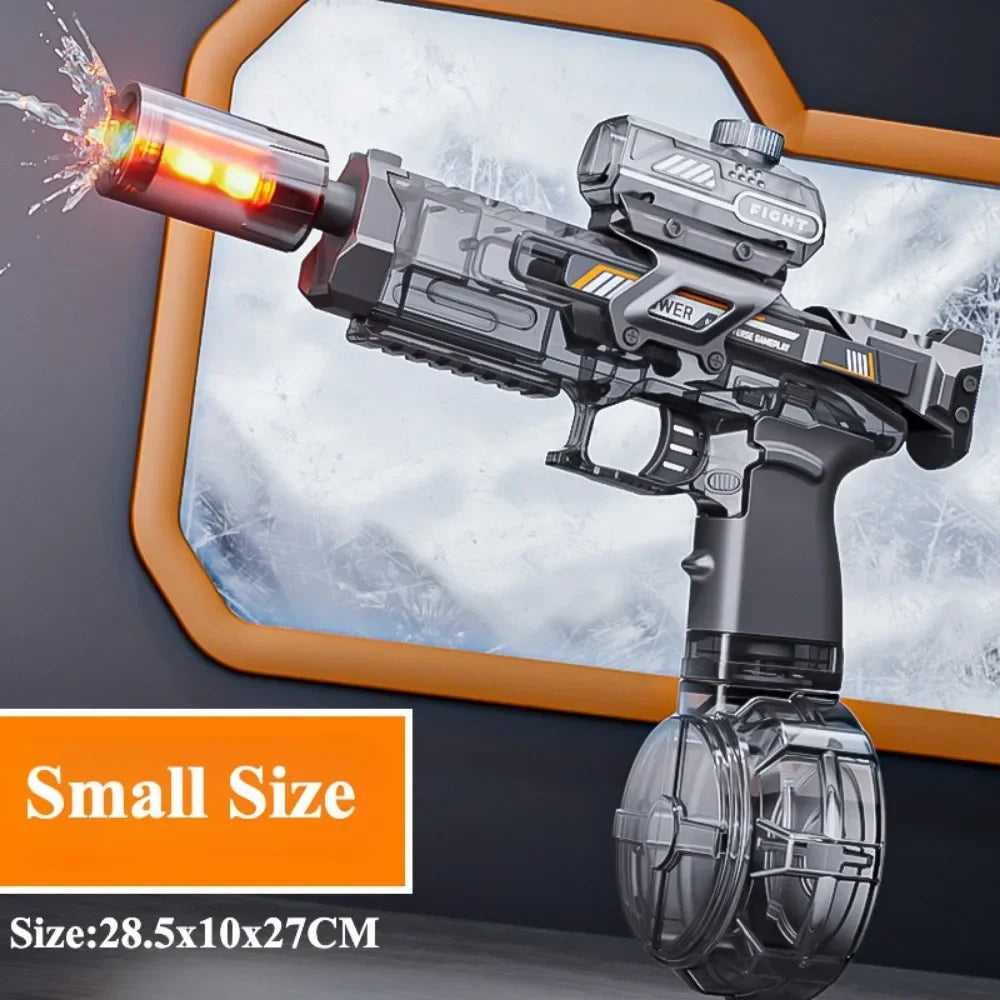 Simulated Flame Electric Water Gun Toys with Lighting & Smoking Effect Summer Outdoor Beach Pool Fight Game for Adults Children