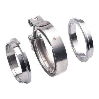 2" 2.5" 3" 3.5" 4" V-Band Clamp With Flange Male Female Fit for Exhaust System, Turbocharger, Downpipe, Muffler