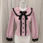 Women Japanese Sweet Lolita Blouses Summer Elegant Bow Off Shoulder JK Shirt Female Gothic Hot Girls Casual Lace Ruffles Tops