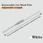 Retractable Cat Wand Pole Interactive with Hanging Loop DIY Cat Exercise Stick Stainless Steel Adjustable Length