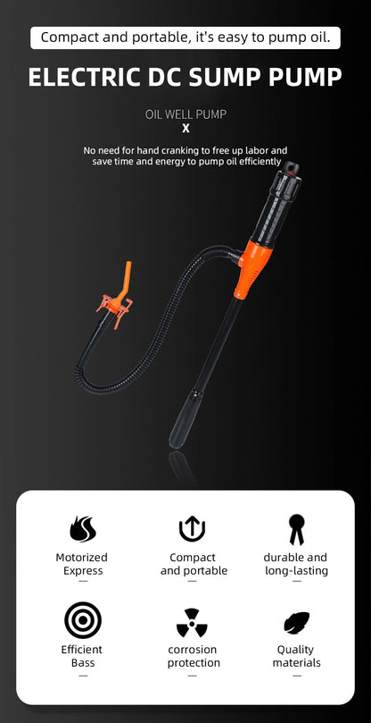 Handheld Electric Oil Siphon Pump Liquid Transfer Battery Powered Portable Water Gas Extractor Tool Car Petrol Fuel Siphon Pump
