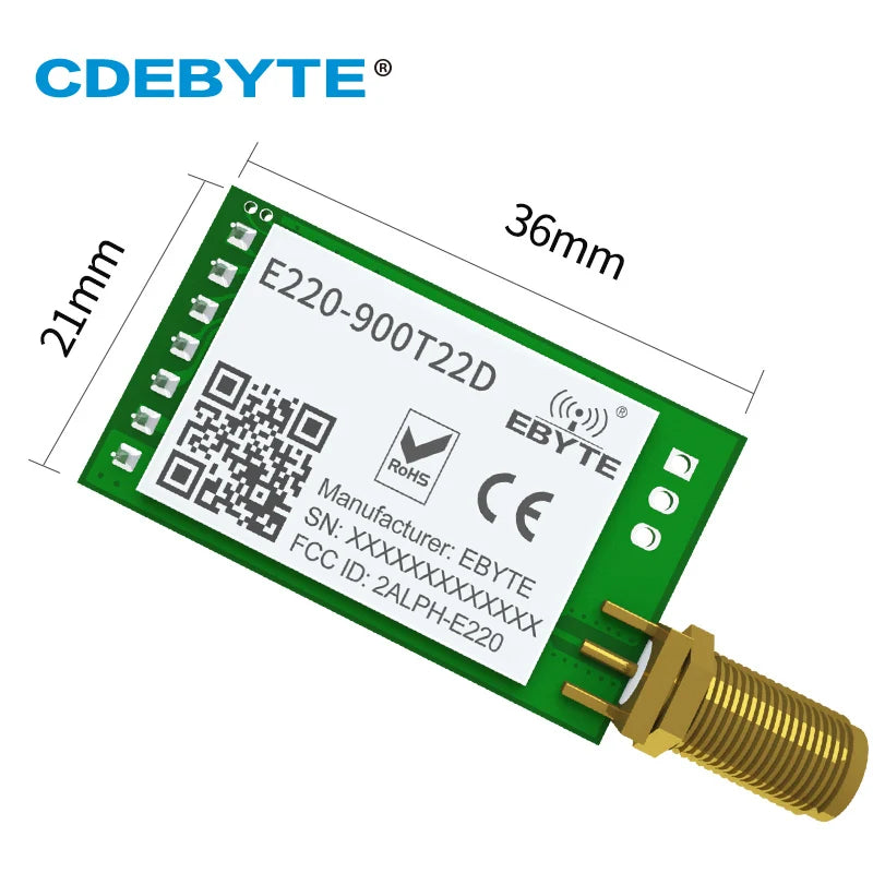 LoRa 868MHz 915MHz LLCC68 Wireless Module 22dBm Long Range 5km CDEBYTE E220-900T22D SMA-K UART RSSI Transmitter Receiver DIP
