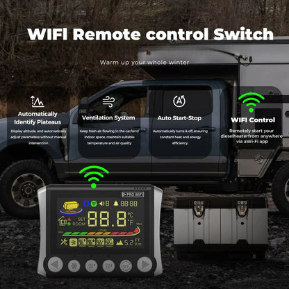 Sunster Car Heater WIFI 2409PW One-click Access LCD Switch WIFI & Bluetooth APP Control Applicable to 12V & 24V Voltage Models