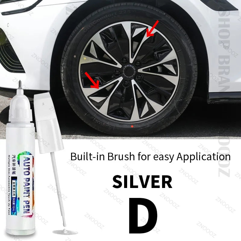 For BYD SEAL Touch Up Paint Wheel Repair Kit Quick And Easy Wheel Scratch Repair Rim Paint For Car Wheel Repair Silver Black