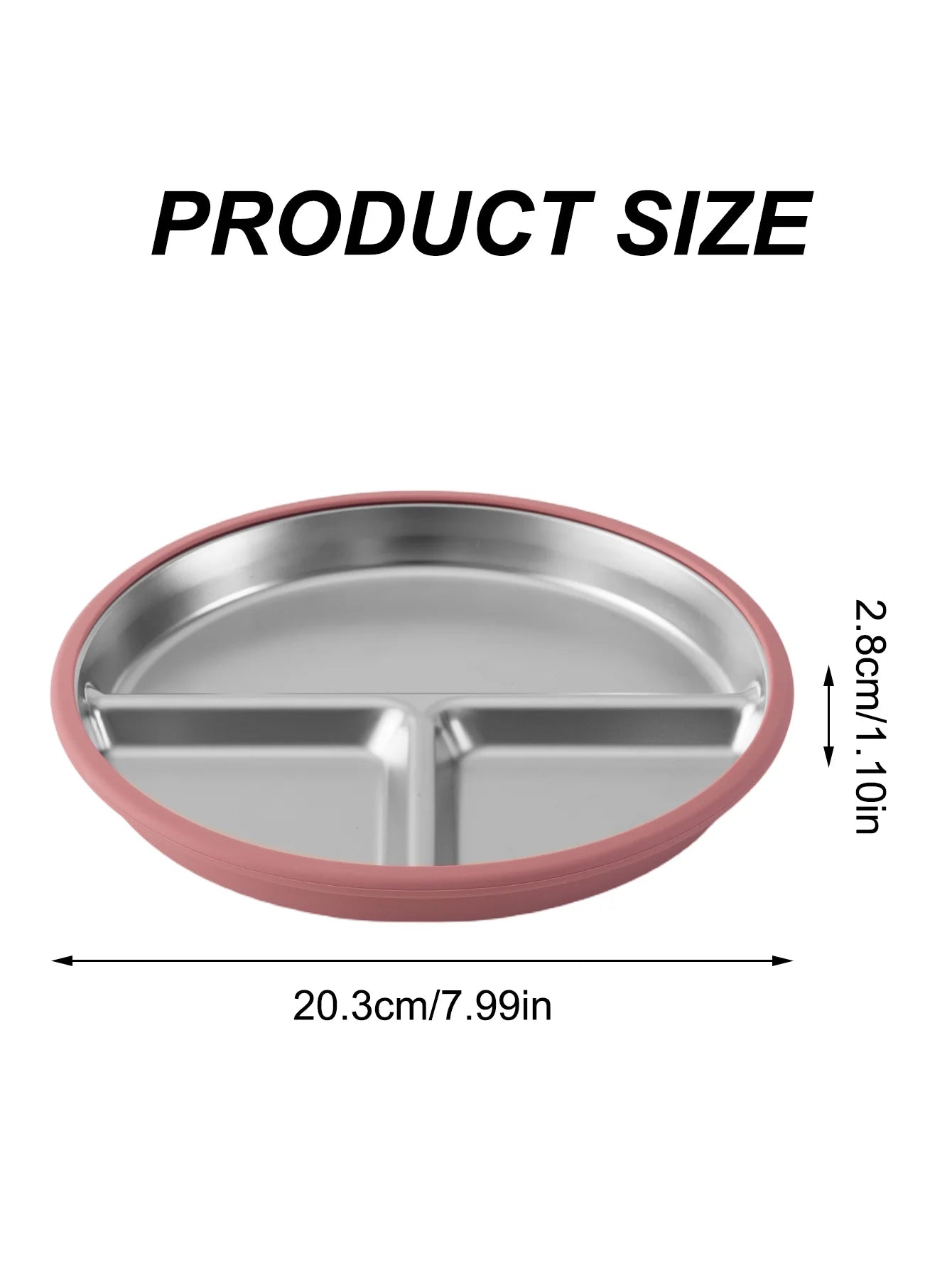 1PCS Stainless Steel Dishes Plate Detachable Suction Bowl For Baby Feeding BPA Free Silicone Base Tableware Newborn Essentials