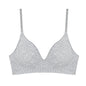 FINETOO Women Wireless Bra Deep V Padded Bralette S-XL Trendy Stripe Knitting Bras Sexy Ladies Brassiere Solid Underwear 6 Color