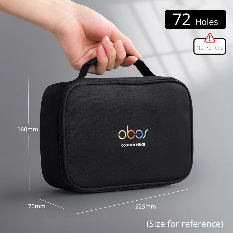 48/72/120/150/200 Holes Colored Lead Pencils Storage Bag Large Capacity Case Box Holder School Supplies Stationery Student