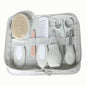 6/7-piece Baby Daily Care Set - Baby Nasal Irrigator, Small Scissors, Soft Hairbrush, Nail File, Small Toothbrush, Nail Clipper
