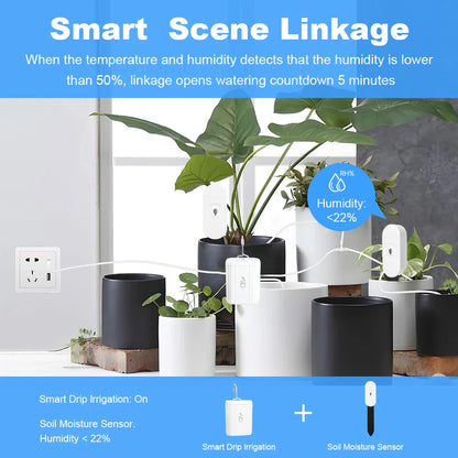 WiFi Intelligent Watering Device Timed Automatic Drip Irrigation System Remote APP Control Auto Watering for Indoor Plants
