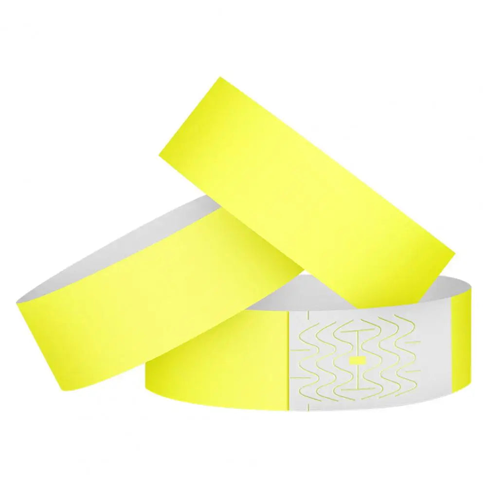 100Pcs Synthetic Paper Wristbands Disposable Waterproof Wrist Strap Event Identification Bracelets Removable Wristband Tape