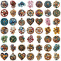 50PCS Transparent Time and Space Gear Sticker Pack - Waterproof Clear PET for Scrapbook, Guitar Decor RecordingYourLife Store