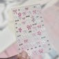 Shell Light Nail Stickers Small Fresh White Bow Ribbon Nail Charms Stickers Self Adhesive Nails 3D Decorations Parts DIY Decals