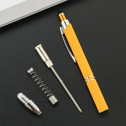 New 3in1 Multi-function Pen Capacitive Pen with LED Light 1.0mm Ballpoint Pen Stationery Screen Touch Gadgets Construction Tools