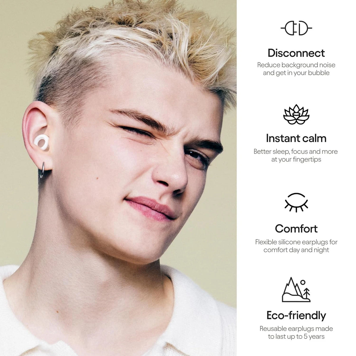 ZHUOHUA Earplugs-High Fidelity Hearing Protection for Musicians,DJ,Festivals,Nightlife–18dB&NRR 7 Noise Reduction Ear Plugs