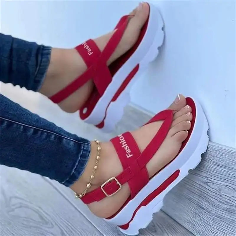 2025 Summer Sandals for Women Fashion Platform Sandals Wedge  Casual Shoes Lightweight Heeled Sandalias Mujer Flip Flops Zapatos