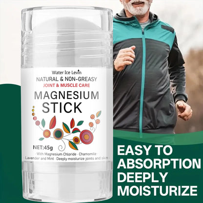 Magnesium Stick for Joint & Muscle Care - Natural, Non-Greasy with Chamomile & Lavender, Deeply Moisturizes
