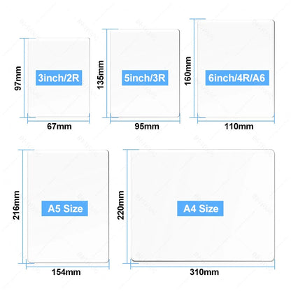 A4 Laminator Accessories 50pcs Laminating Film Pouch Lightweight Paper Cutter Binder Ring,Hole Corner Puncher, for Photo/File