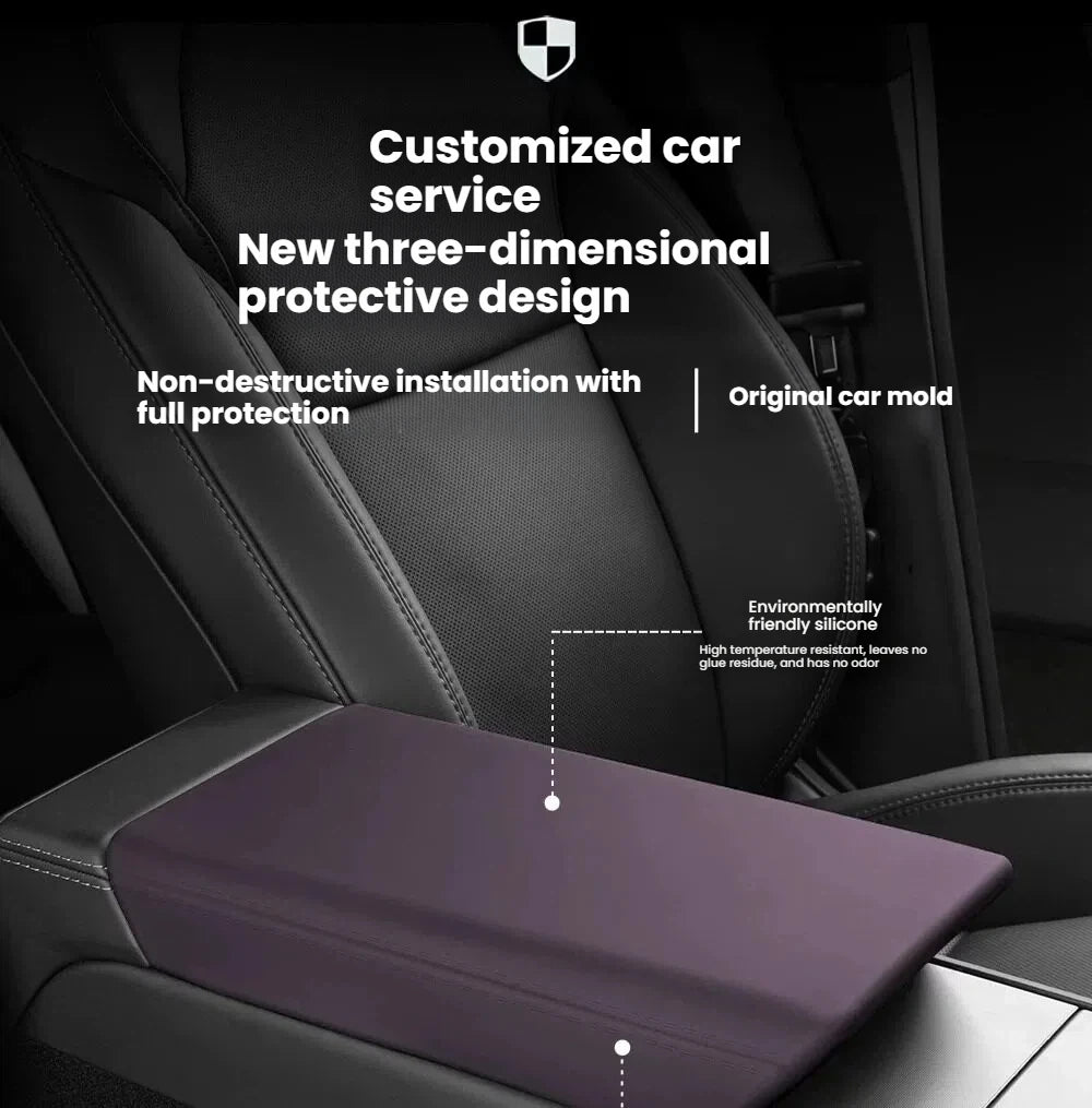 For Tesla Model Y/YL/3 Highland Center Console Wireless Charging Silicone Pad Cup Holder Mat Anti-slip black style accessories