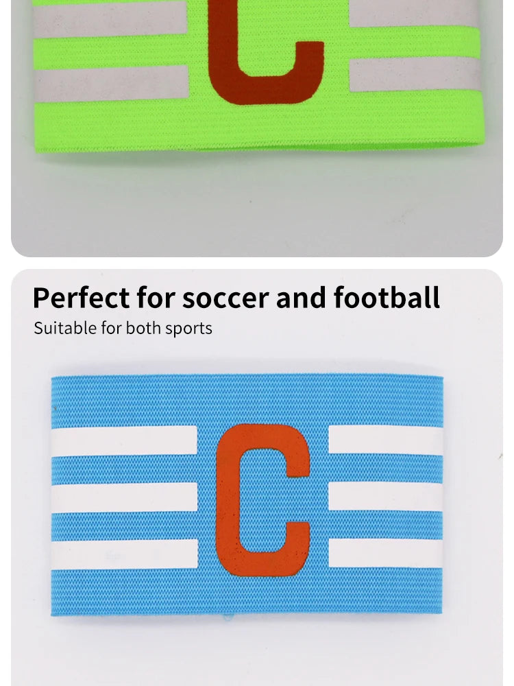 Adjustable Football Captain's Armband for Adults and Youth - Comfortable and Durable Soccer Band for Team Captains