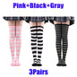 Color Striped Stockings Japanese Over Knee Socks Fashion Women Keep Warm Soks Sexy Slim Long Socks Hosiery JK Cosplay Lolita Y2k