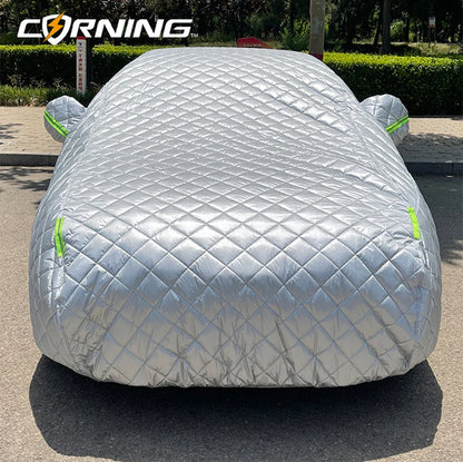 Car Covers Winter Warm Car Cover For Sun And Rain Protection Snow Hail Prevention Full Wrap Car Coats Cotton Fleece Thickened
