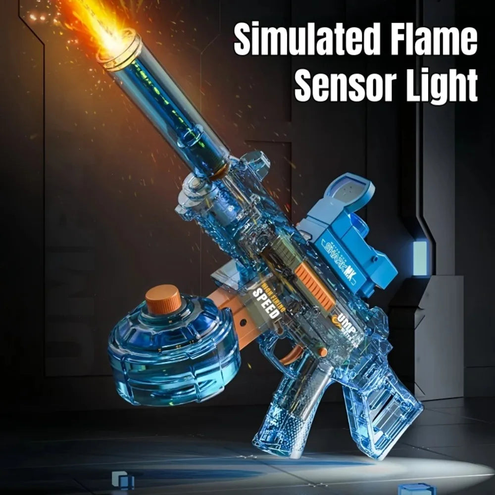 UMP45 Electric Water Gun Full Automatic Submachine with Light Large-Capacity Outdoor Beach Swimming Pool Shooting Game Kid Toy