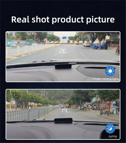 M3 HUD Obd2 Display On-board Computer Car Head-up display Windshield Big Font projection E-OBD and GPS Suitable for All Cars M1