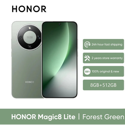 2026 New HONOR Magic8 Lite EU Version 5g Android Smartphone Mobile Phones amoed sbapdragon 6 Gen 4 7500mAh 108MP OIS AI Camera