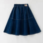 Fashion Girl Skirt Jeans Denim Skirt Mid Length A Line Teenager Girls Clothes Kids Children School Outfit Casual Plus Size
