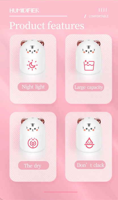 Cute Pet Humidifier Mini Office Desktop Air Conditioning Room Air Humidification Usb Small Household Heavy Fog Spray