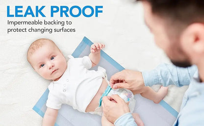 20-100Pcs Disposable Changing Pad High Absorbent Diaper Changing Pads Waterproof Leak Proof Baby Disposable Underpads for Baby