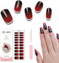 16/20/22Tips Semi-Cured Gel Nail Wraps Full Cover Manicure DIY Waterproof Long Lasting Gel Nail Stickers set for UV Lamp Need