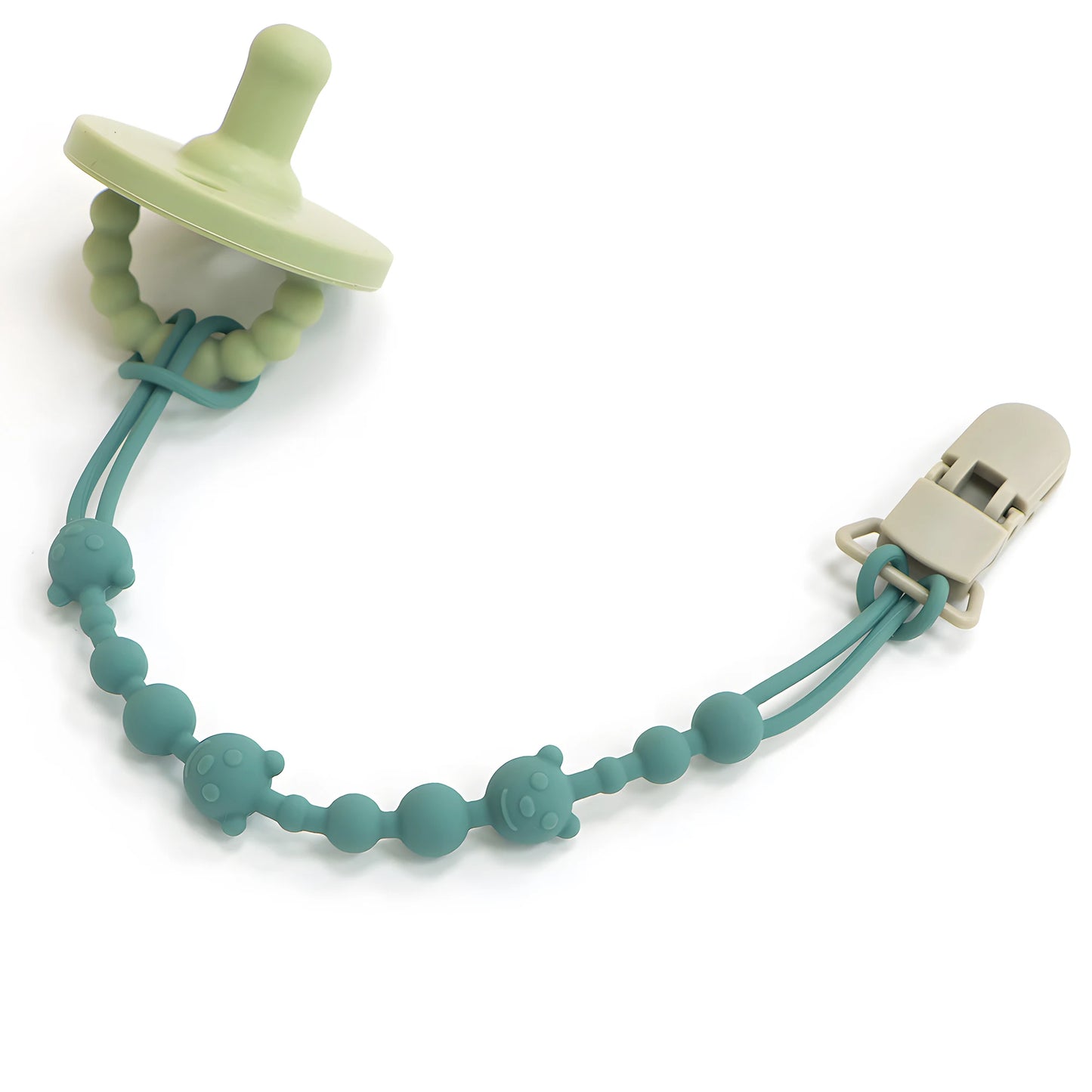 Soothing Pacifier Anti-chain Baby Stroller Teether Anti-loss Chain Baby Silicone Pacifier Clip Toy Biting Glue Lanyard