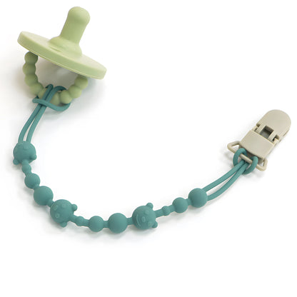 Soothing Pacifier Anti-chain Baby Stroller Teether Anti-loss Chain Baby Silicone Pacifier Clip Toy Biting Glue Lanyard