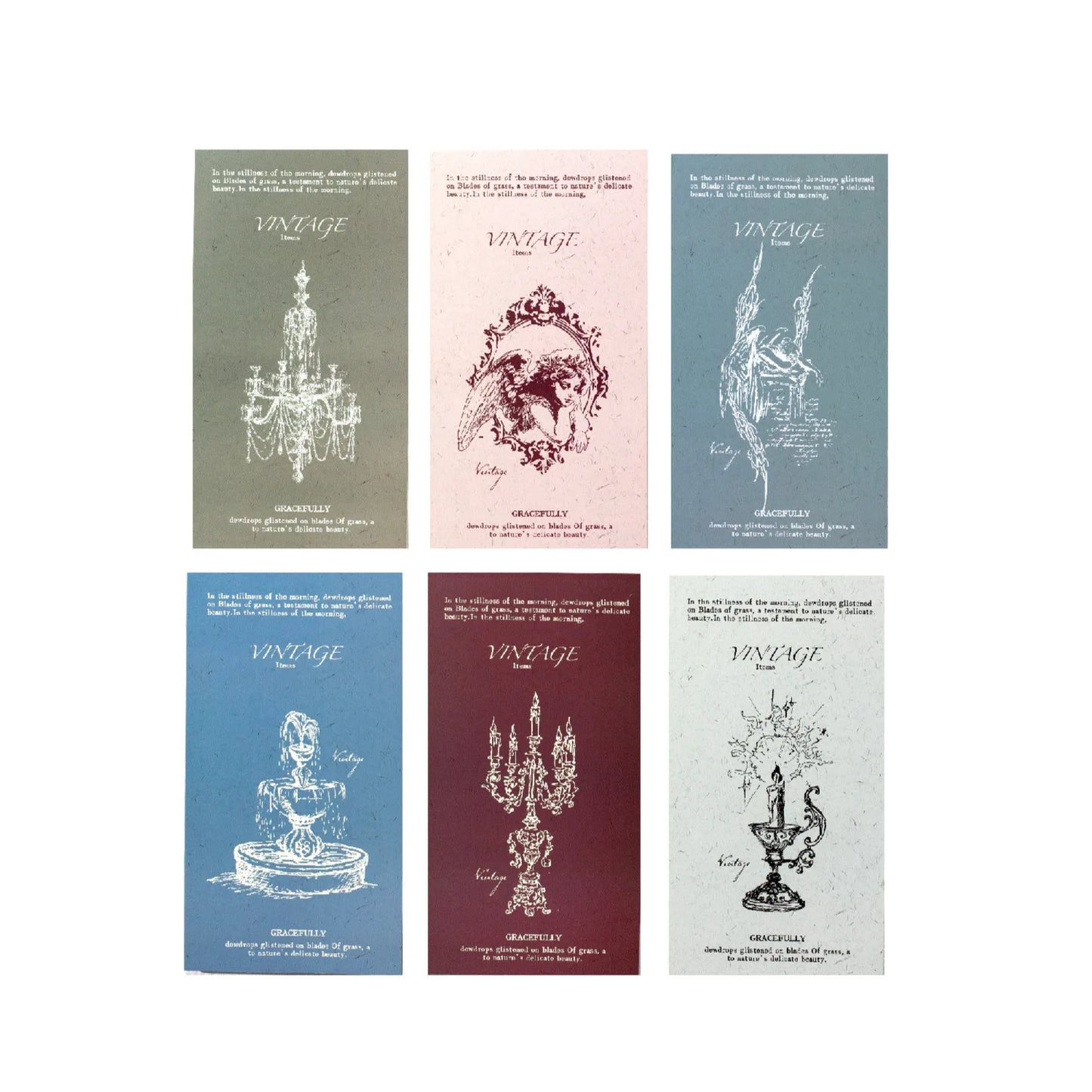 30pcs/lot Memo Pads Material Paper The Barren Dream Junk Journal diary Scrapbooking Cards Background Decoration Paper