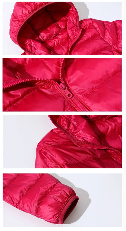 Ultra Light Down Jacket 2025 New Parkas basic Winter jackets Female Women velvet hooded Coats autumn Down Jacket Womens Outwear