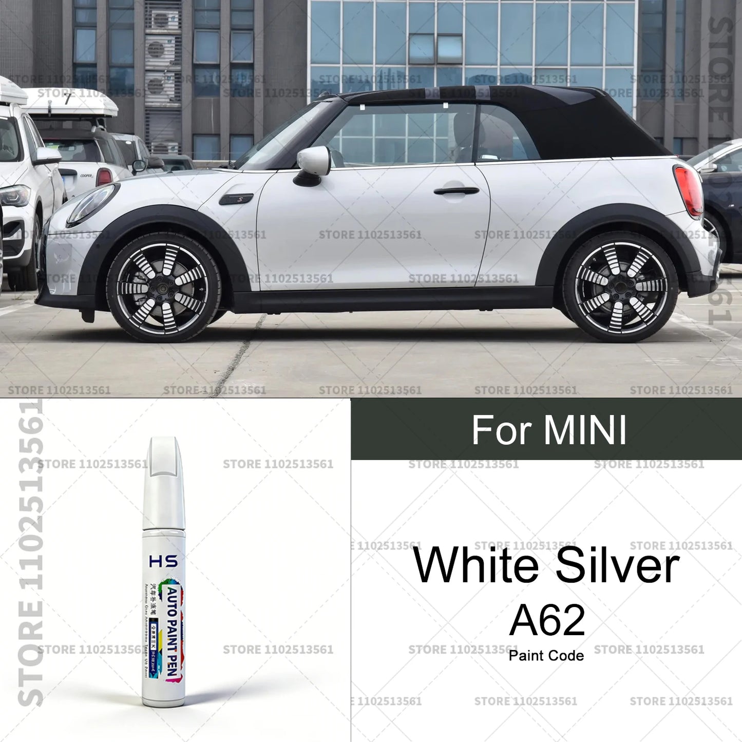 For MINI Black Pepper White lsland Blue Red Gold Green Grey Car Paint Repair Pen Touch Up Scratch Remover DIY Auto Accessories