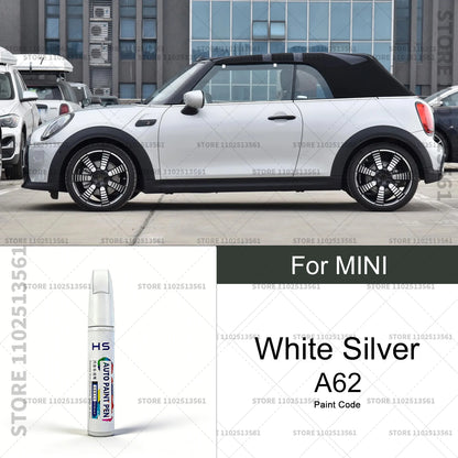 For MINI Black Pepper White lsland Blue Red Gold Green Grey Car Paint Repair Pen Touch Up Scratch Remover DIY Auto Accessories