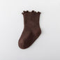 1Pair/lot New Boys and Girls Solid Color Baby Socks